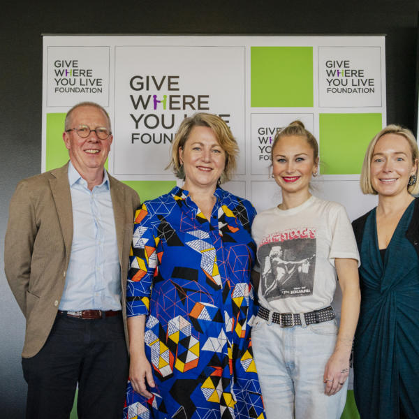 Col Duthie (gwyl Foundation Board Chair), Nelly Thomas (mc), Grace Tame, Meg Price (gwyl Foundation Head Of Grow)